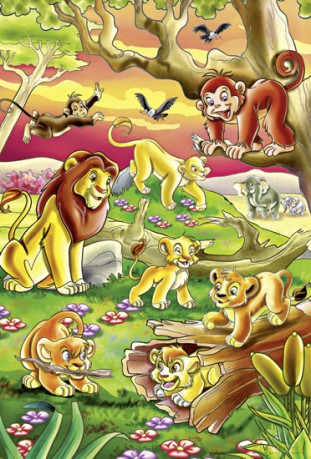 SCHMIDT SPIELE 48x2 El. Kolorowy świat zwierząt [PUZZLE]