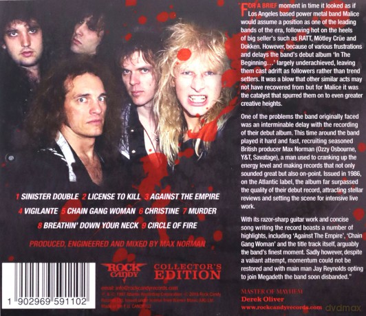 Malice: Licence To Kill [CD]