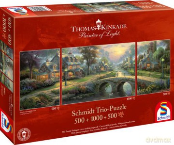 SCHMIDT SPIELE 2 x 500 EL. + 1 x 1000 EL. THOMAS KINKADE Zachód słońca [PUZZLE]