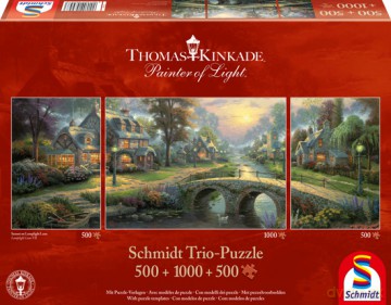 SCHMIDT SPIELE 2 x 500 EL. + 1 x 1000 EL. THOMAS KINKADE Zachód słońca [PUZZLE]