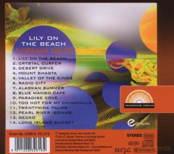 Tangerine Dream: Lily On The Beach [CD]