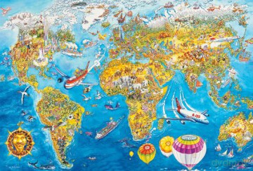 SCHMIDT SPIELE 200 EL. Mapa świata [PUZZLE]