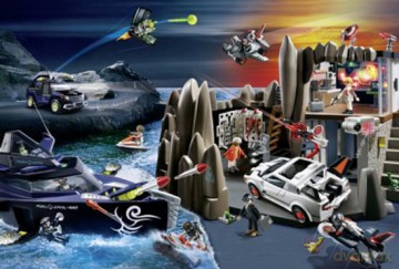SCHMIDT SPIELE 200 EL. Playmobil Super szpieg + figurka Playmobil [PUZZLE]