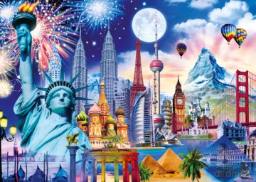 SCHMIDT SPIELE 2000 EL. Światowe atrakcje [PUZZLE]