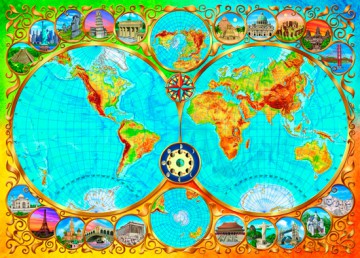 SCHMIDT SPIELE 3000 EL. Mapa świata [PUZZLE]