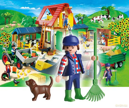 SCHMIDT SPIELE 60 EL. Playmobil Kolorowa farma + figurka Playmobil [PUZZLE]