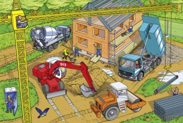 SCHMIDT SPIELE 60 El. Praca na placu budowy [PUZZLE]