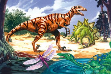 SCHMIDT SPIELE 60 EL. Prehistoryczne giganty - Dinozaury [PUZZLE]
