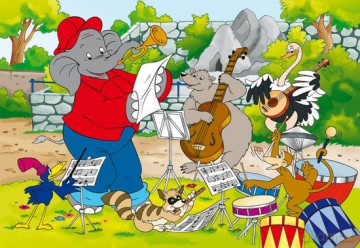 SCHMIDT SPIELE 60 El. Słoń Benjamin Muzycy [PUZZLE]