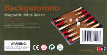 Backgammon magnetyczny 16,5 cm (1516) [GRA PLANSZOWA]