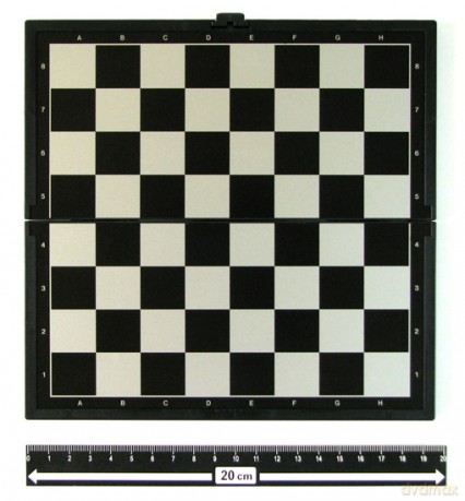 Szachy magnetyczne czarno-białe 20 cm (1776-B) [GRA PLANSZOWA]
