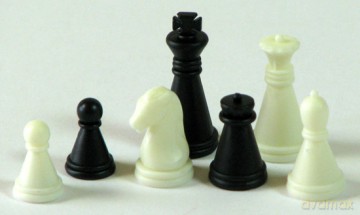 Szachy magnetyczne czarno-białe 20 cm (1776-B) [GRA PLANSZOWA]