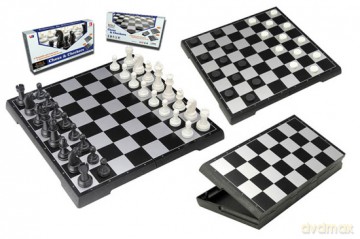 Zestaw gier magn. 2 w 1 czarno-biały 31 cm (4852-B) [GRA PLANSZOWA]