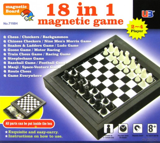 Zestaw gier magnetycznych 18 w 1 (7118H) [GRA PLANSZOWA]