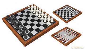 Zestaw Szachy/Backgammon/Warcaby 25,5 cm (6102) [GRA PLANSZOWA]