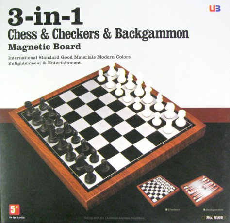 Zestaw Szachy/Backgammon/Warcaby 25,5 cm (6102) [GRA PLANSZOWA]