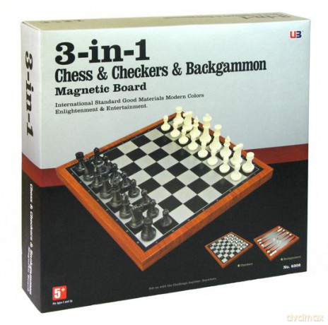 Zestaw Szachy/Backgammon/Warcaby 37,5 cm (6302) [GRA PLANSZOWA]