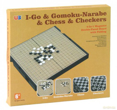 Zestaw Szachy/Warcaby/I-GO/Gomoku magn. 25x23 cm (3718C) [GRA PLANSZOWA]