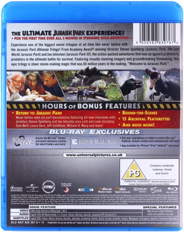 Jurassic Park Trilogy (Park Jurajski Trylogia) [Blu-Ray]