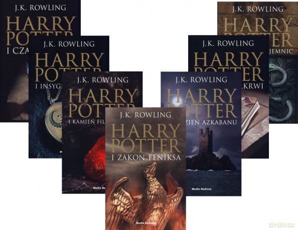 Harry Potter 7 tomów komplet (czarna edycja) - Joanne K. Rowling Pakiet [7xKSIĄŻKA]