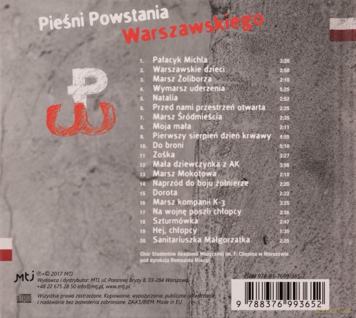 Pieśni Powstania Warszawskiego [KSIĄŻKA]+[CD]