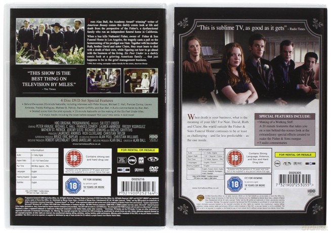 Six feet under series 1-5 (Sześć stóp pod ziemią) [BOX] [24DVD]