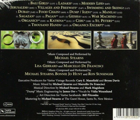 Samsara soundtrack (Lisa Gerrard / Marcello De Francisci / Michael Stearns) [CD]
