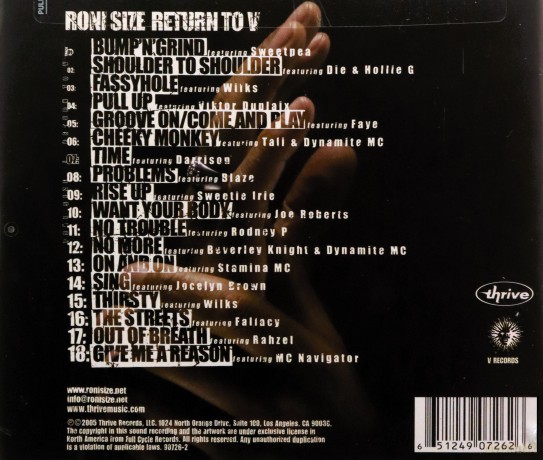 Roni Size: Return To V [CD]