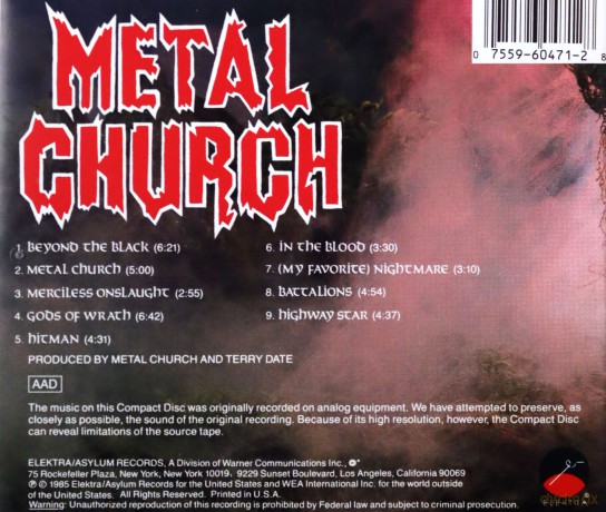 Metal Church: S/T [CD]