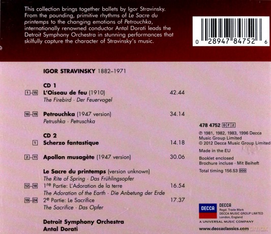 Antal Dorati: Stravinsky:Le Sacre Du Printemps (Ballet Edition) [2CD]