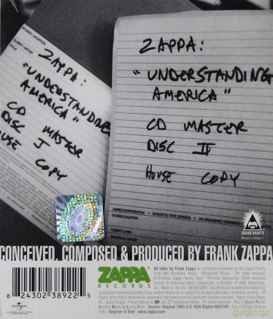 Frank Zappa: Understanding America [2CD]