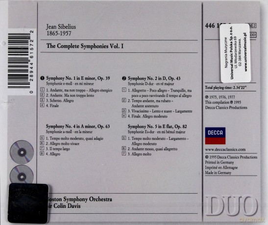 Duo: Sibelius-The Complete Symphonies [2CD]