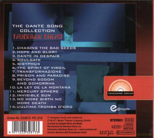 Tangerine Dream: The Dante Song Collection [CD]