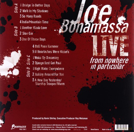 Joe Bonamassa: Live From Nowhere In Particular [2xWINYL]