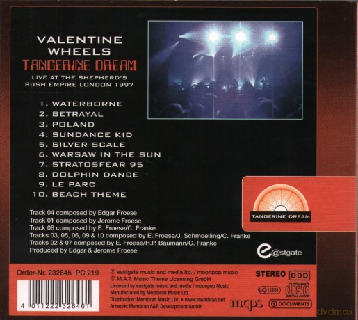 Tangerine Dream: Valentine Wheels [CD]