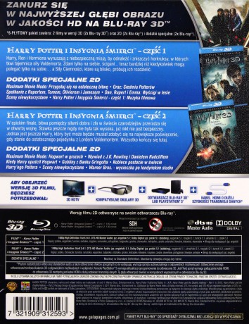 Harry Potter i Insygnia śmierci część 1+2 3D [BOX] [2xBlu-Ray 3D]+[4xBlu-Ray]