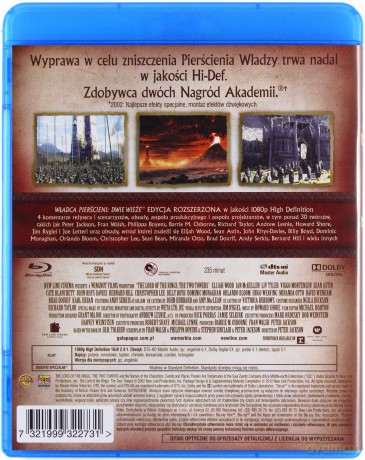 Władca Pierścieni Dwie Wieże edycja rozszerzona [2xBlu-Ray]