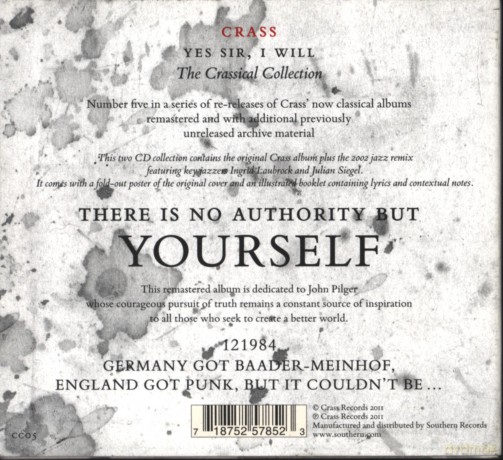 Crass: Yes Sir I Will (The Crassical Collection) [2CD]