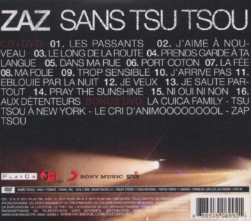 Zaz: Zaz Sans Tsu Tsou - Live Tour [CD]+[DVD]
