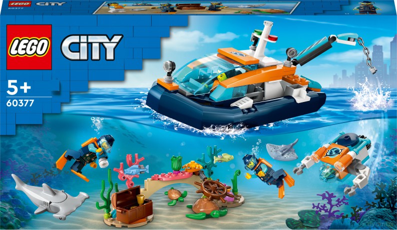 LEGO City Łódź do nurkowania badacza (60377) [KLOCKI]