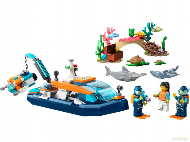 LEGO City Łódź do nurkowania badacza (60377) [KLOCKI]