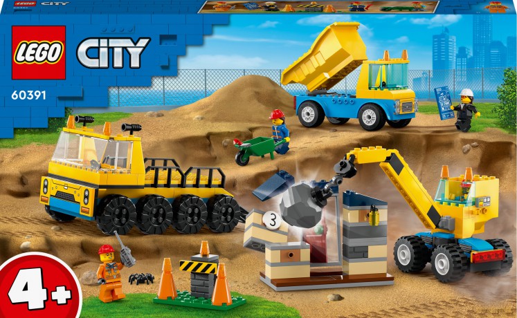 LEGO City Ciężarówki i dźwig z kulą wyburzeniową (60391) [KLOCKI]
