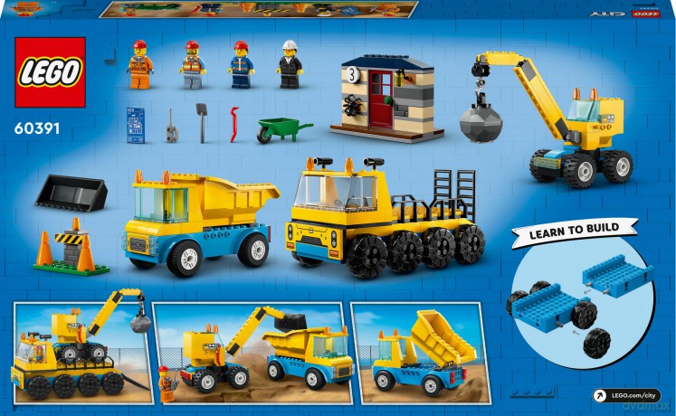 LEGO City Ciężarówki i dźwig z kulą wyburzeniową (60391) [KLOCKI]