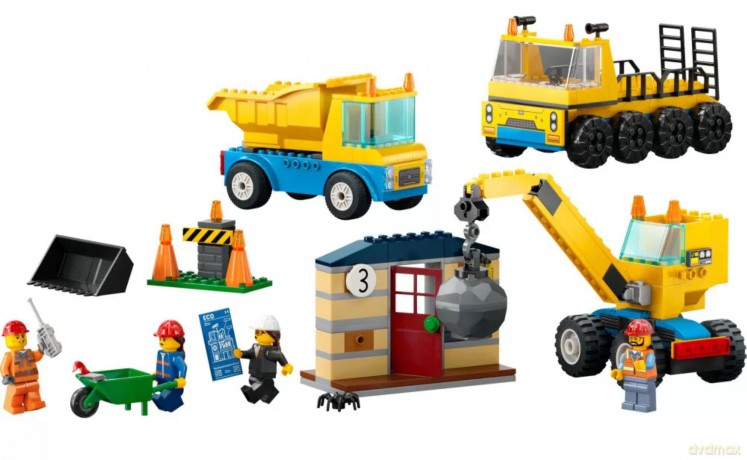 LEGO City Ciężarówki i dźwig z kulą wyburzeniową (60391) [KLOCKI]