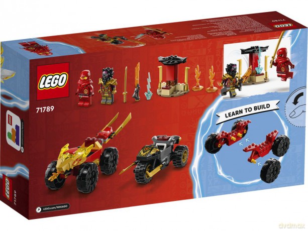 LEGO Ninjago Bitwa samochodowo-motocyklowa między Kaiem a Rasem (71789) [KLOCKI]