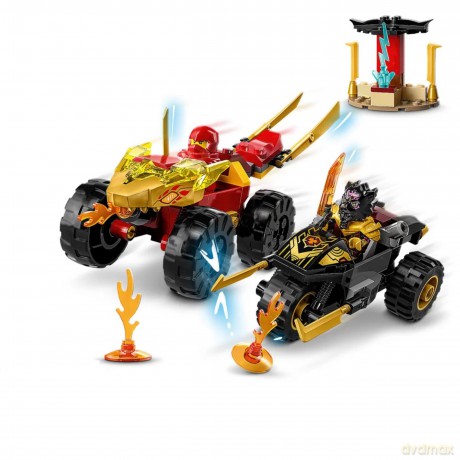 LEGO Ninjago Bitwa samochodowo-motocyklowa między Kaiem a Rasem (71789) [KLOCKI]