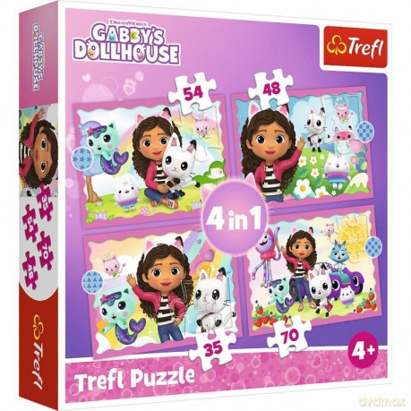 Puzzle 4w1 Przygody Gabi Koci Domek Gabi [PUZZLE]