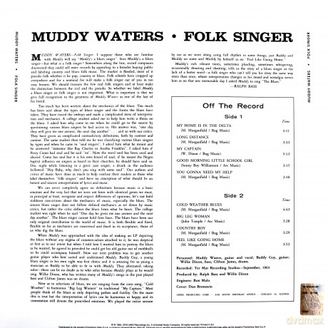 Muddy Waters: Folk Singer [Winyl]