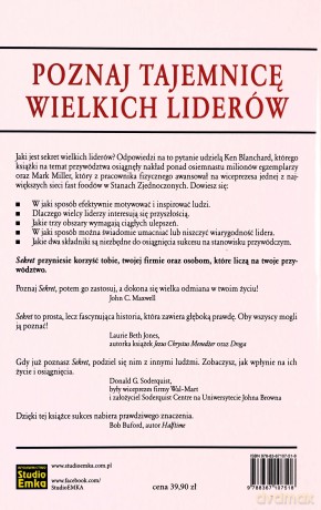 Sekret. Tajemnica wielkich liderów - Ken Blanchard, Mark Miller [KSIĄŻKA]