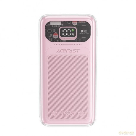Acefast powerbank 10000mAh Sparkling Series szybkie ładowanie 30W różowy (M1)